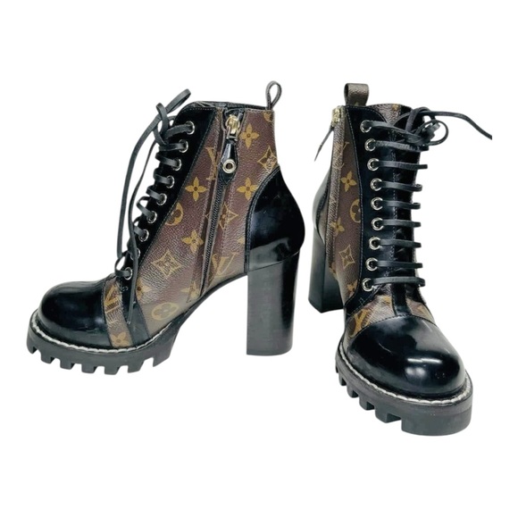 Louis Vuitton Black and Brown Women's Boots - Picture 3 of 8